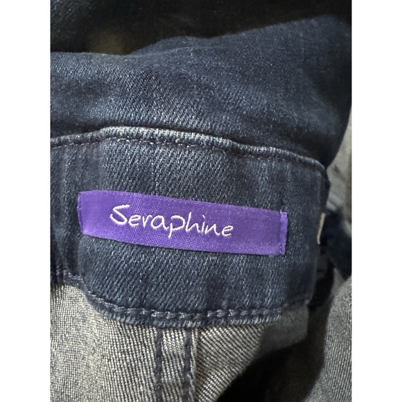Seraphine‎ Maternity Denim Overalls Womens Size 10 Straight - Picture 7 of 12